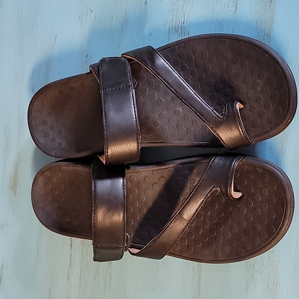 Vionic Morgan black sandal women size 8 EU 38.5 UK 6 gently worn